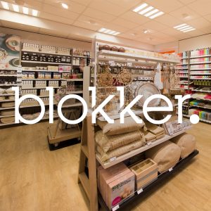 Blokker winkelimpressie met logo